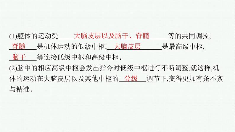 人教版高中生物选择性必修一神经系统的分级调节课件08