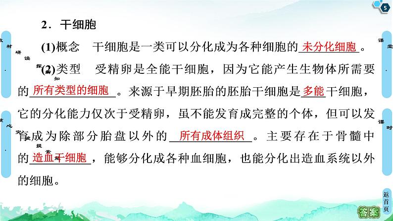 高中生物新浙科版必修1  第4章　第2节　细胞通过分化产生不同类型的细胞 课件（55张）05