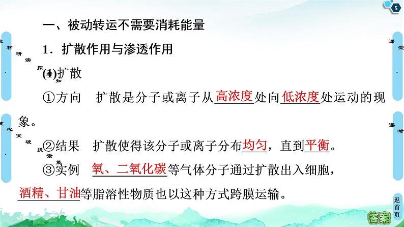 高中生物新浙科版必修1 第3章　第3节　物质通过多种方式出入细胞 课件（100张）05