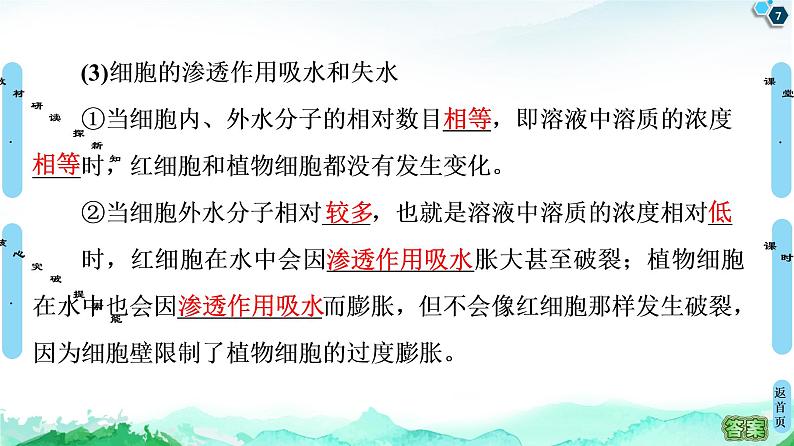 高中生物新浙科版必修1 第3章　第3节　物质通过多种方式出入细胞 课件（100张）07