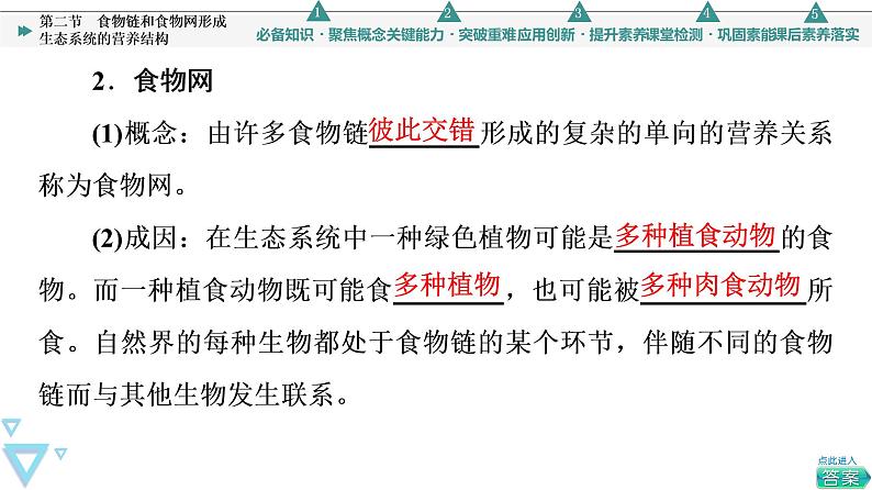 第3章 第2节 食物链和食物网形成生态系统的营养结构 课件（73张）高中生物新浙科版（2019）选择性必修2第7页