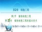 高中生物选择性必修三  第2章 第1节 第1课时 植物细胞工程的基本技术 课件