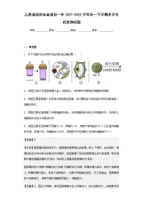 2021-2022学年江西省梧州市金溪县一中高一下学期开学考试生物试题含解析