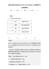 2022-2023学年黑龙江省齐齐哈尔市八中高二上学期开学考试生物试题含解析