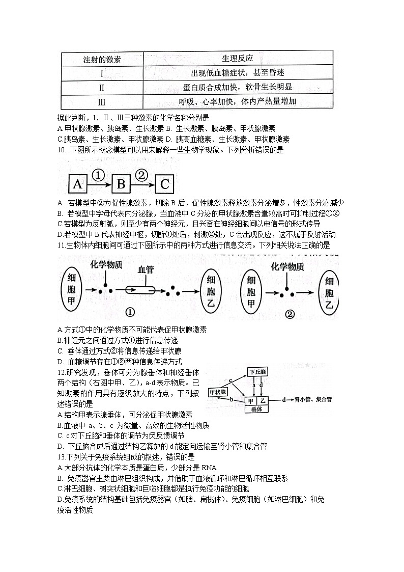 山东省菏泽市2022-2023学年高二生物上学期期中联考试题（B）（Word版附答案）03
