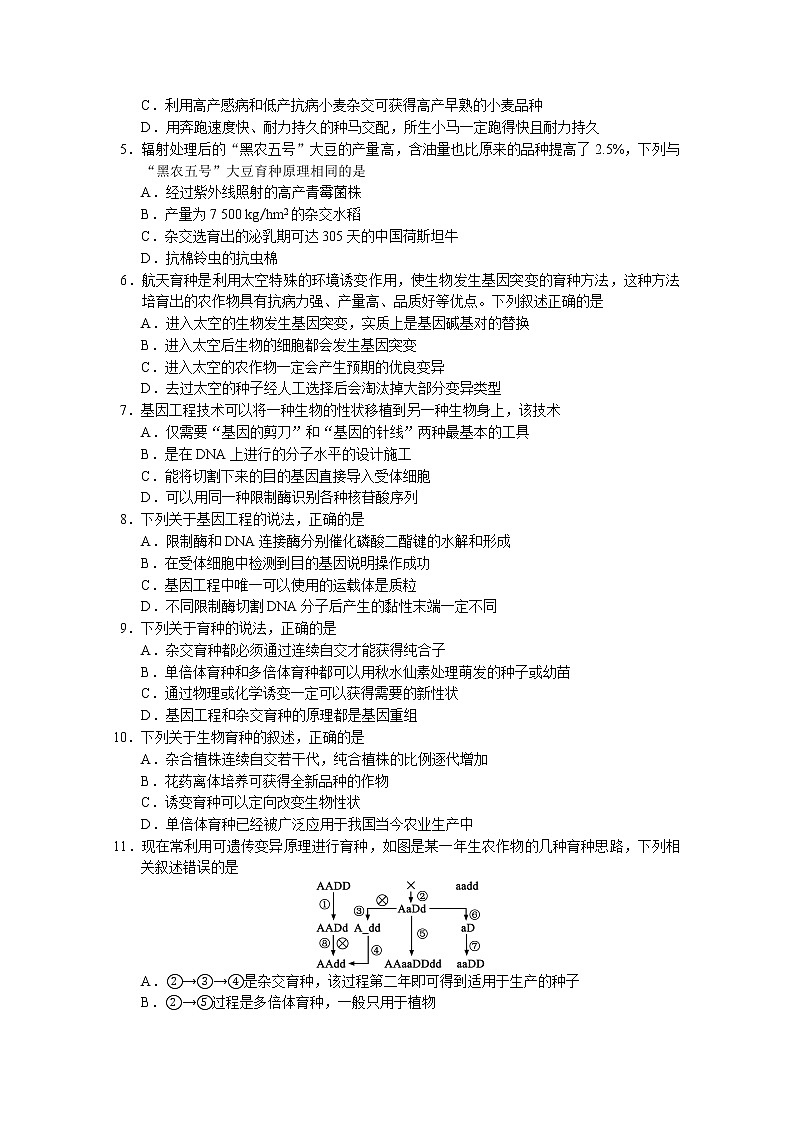 四川省成都市蓉城高中教育联盟2022-2023学年高二生物上学期期中联考试题（Word版附解析）02