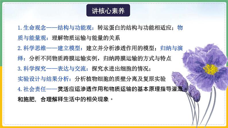 【备战2023高考】生物总复习——专题07《细胞的物质输入和输出》课件（新教材新高考）第5页