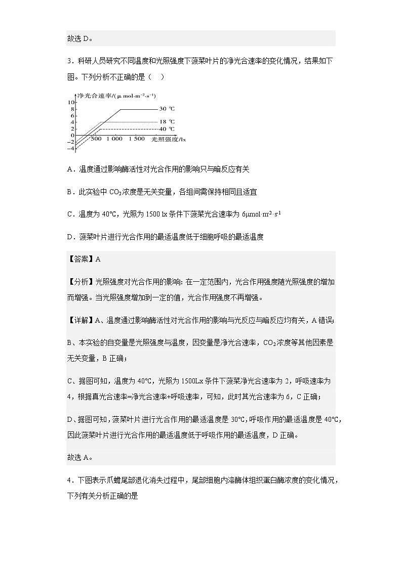 2022-2023学年海南省华东师范大学第二附属中学乐东黄流中学高二上学期摸底生物试题含解析第3页