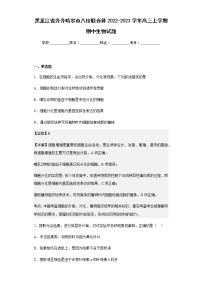 2022-2023学年黑龙江省齐齐哈尔市八校联合体高三上学期期中生物试题含解析