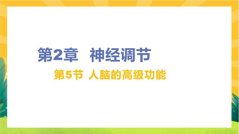 2.5人脑的高级功能（课件PPT）01