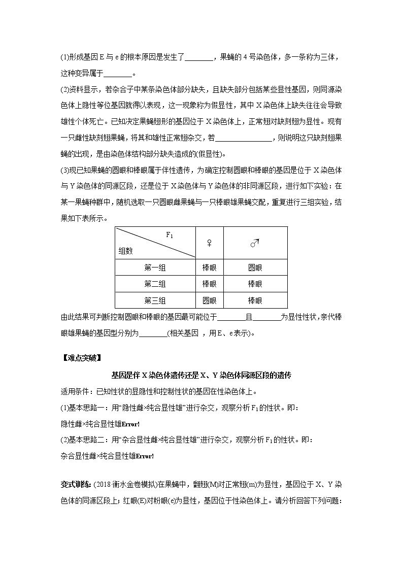 高中生物专题06 基因定位的实验设计（无答案）03