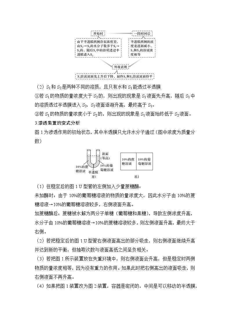 高考生物微专题（通用版）微专题2 深度分析渗透作用装置图第2页