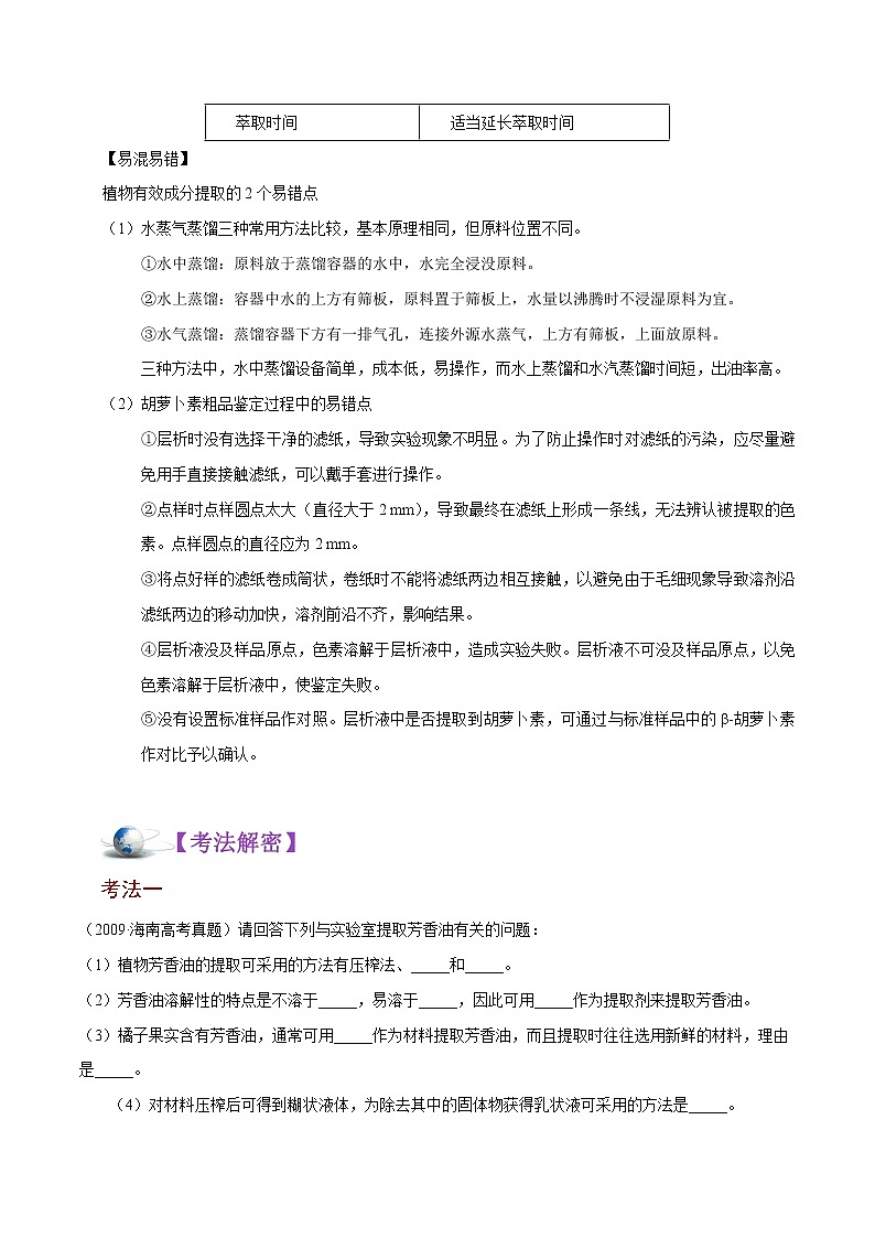 高中生物解密25 生物技术在食品加工及其他方面的应用（讲义）-【高频考点解密】2021年高考生物二轮复习讲义+分层训练第3页