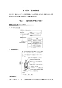 高中生物2023年高考生物一轮复习（新人教新高考） 第6单元 第4课时　基因的表达