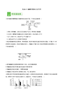 高中生物考点05 细胞呼吸与光合作用-2022年高考生物一轮复习小题多维练（新高考专用）（无答案）