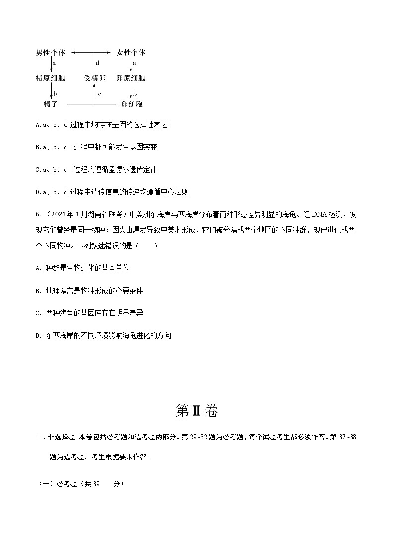 高中生物卷07-备战2021年高考生物【名校地市好题必刷】全真模拟卷·2月卷（新课标专用）（无答案）.第3页
