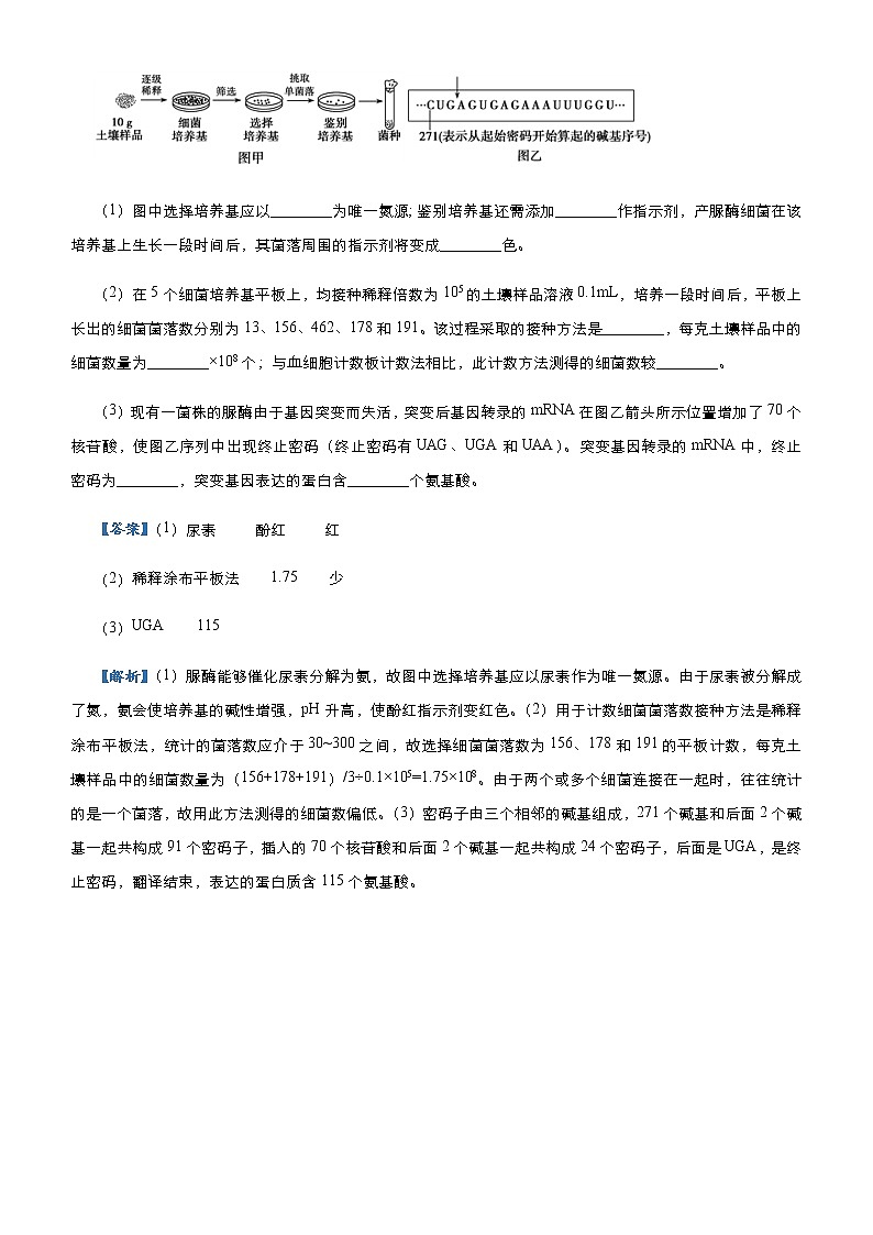 高中生物 （新高考）2021届高三大题优练11 发酵工程及其应用 教师版02