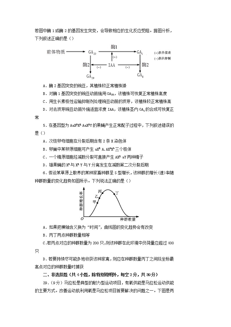 高中生物2019年高考生物名校考前提分仿真试卷（五）（含解析）第2页