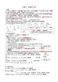 高中生物2021年高考二轮生物复习知识清单：04细胞的代谢(1)