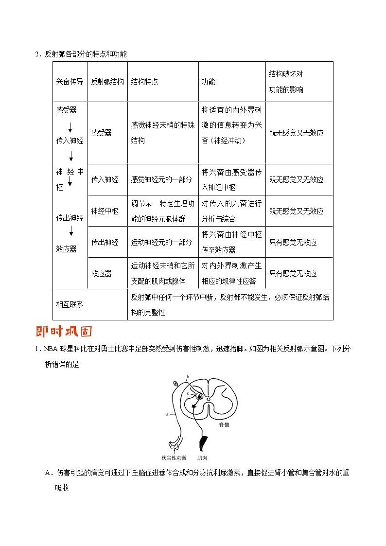 高中生物专题09 动物生命活动的调节-备战2019年高考生物之纠错笔记系列（无答案）第2页
