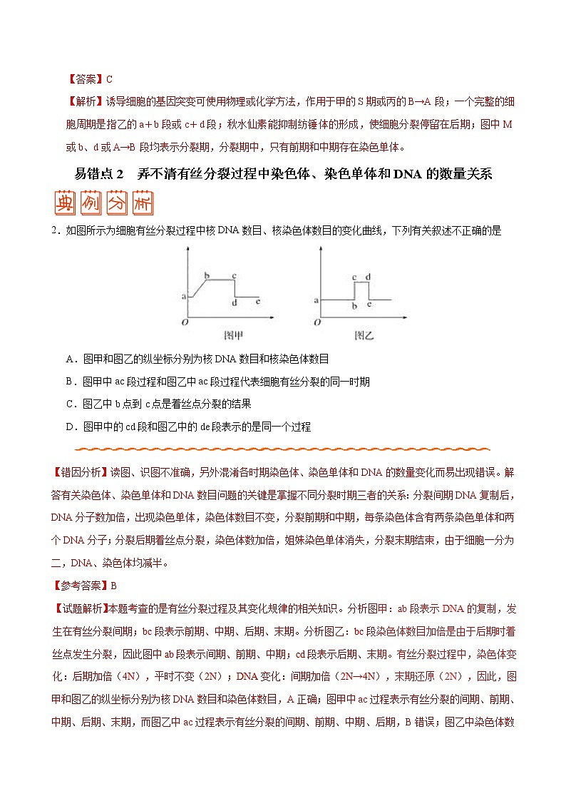 高中生物专题03 细胞的生命历程-备战2019年高考生物之纠错笔记系列（无答案）第3页