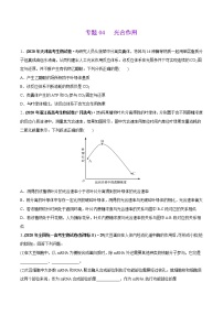 高中生物专题04 光合作用-2020年高考真题和模拟题生物分项汇编（学生版）