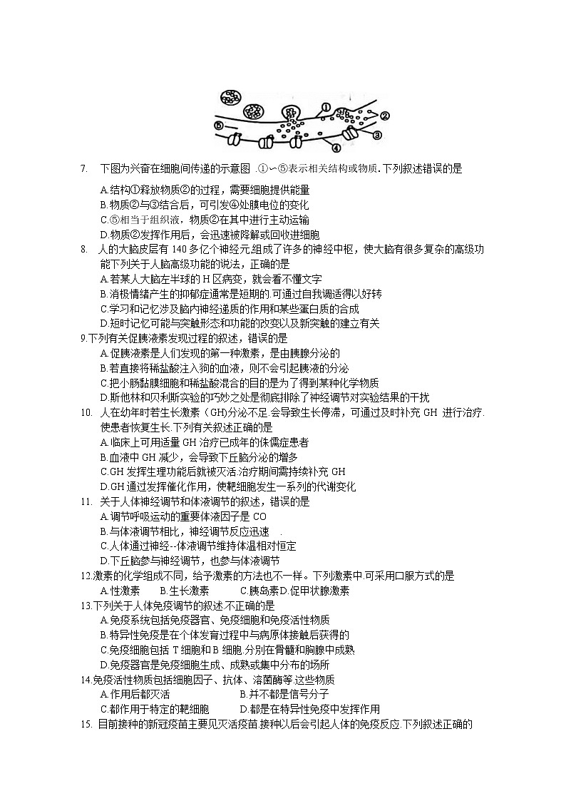 河南省洛阳市2022-2023学年高二生物上学期期中考试试题（Word版附答案）02