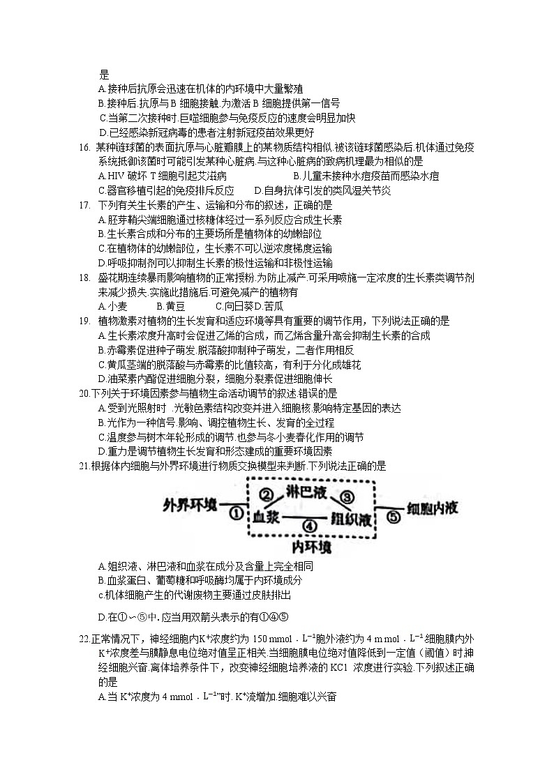 河南省洛阳市2022-2023学年高二生物上学期期中考试试题（Word版附答案）03