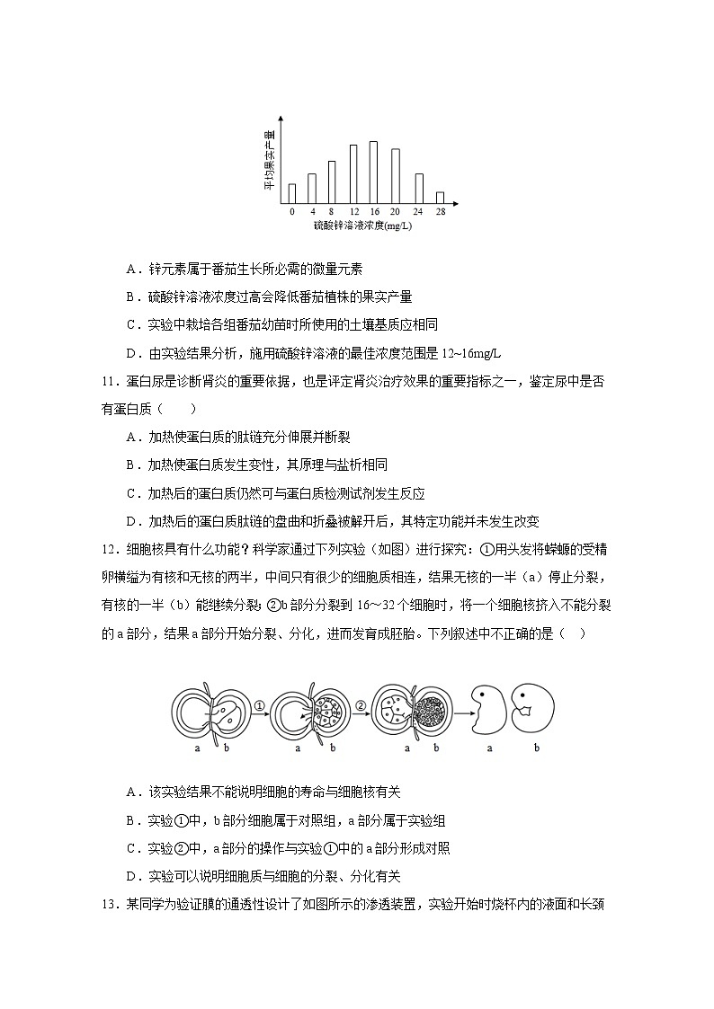 江苏省南通市海安高级中学2022-2023学年高一生物上学期11月期中考试试题（Word版附答案）03