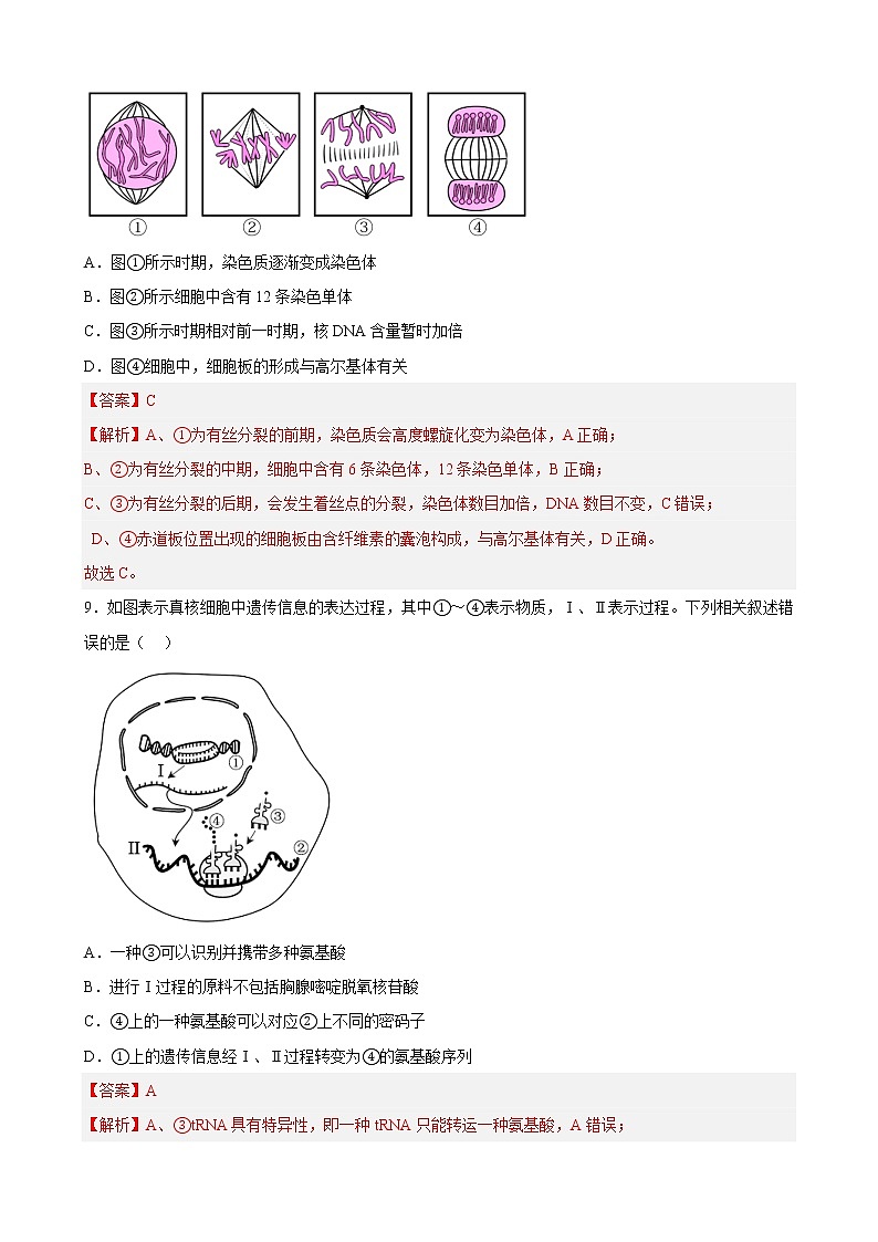 2023年1月广东省普通高中学业水平生物合格性考试C（解析版）第3页