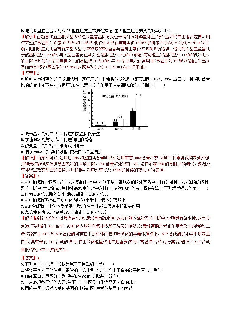 高中生物模拟卷09-【战高考】2021年高考理科综合生物全真模拟卷（有答案）第2页