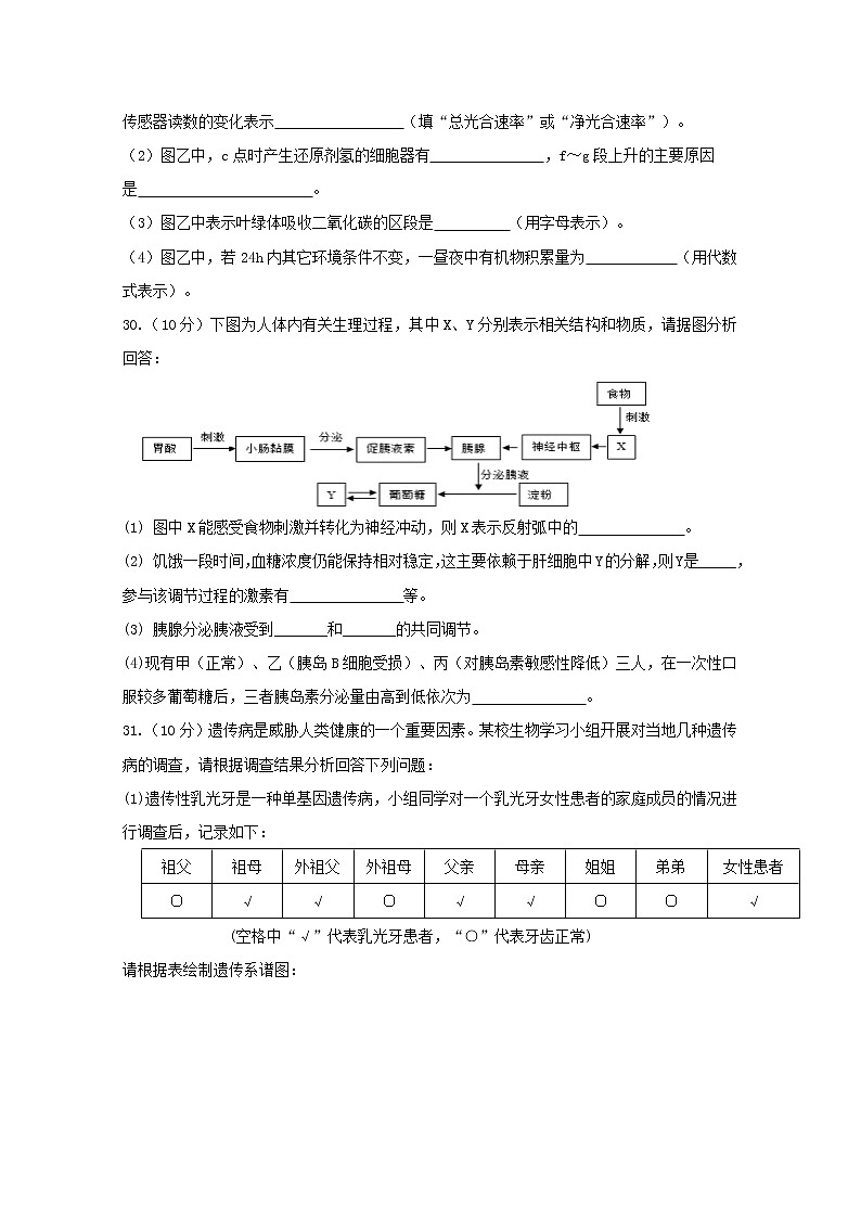 高中生物宁夏石嘴山市第三中学2019届高三生物四模考试试题第3页