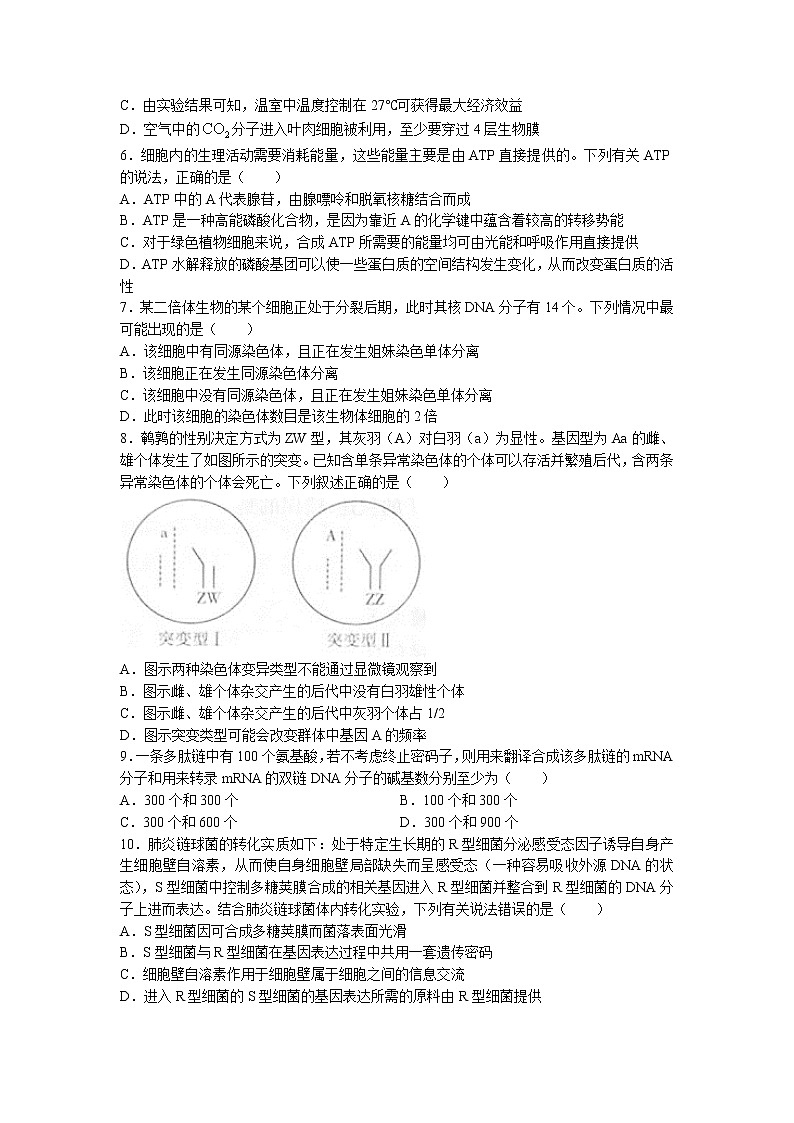 云南省名校联盟2022-2023学年高二上学期期中生物试题第2页
