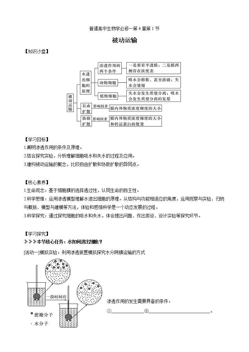 6被动运输导学案第1页