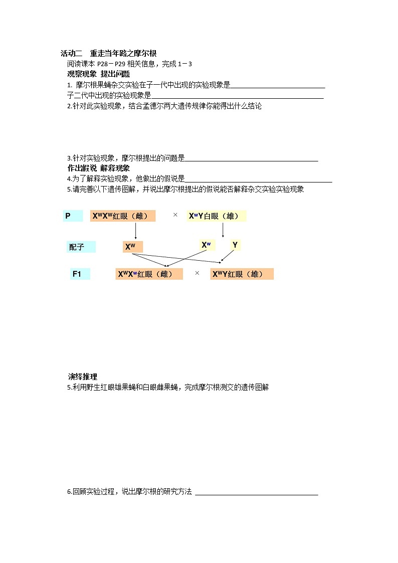 10学案基因在染色体上第2页
