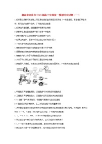 高中生物湖南省怀化市2019届高三生物统一模拟考试试题（一）