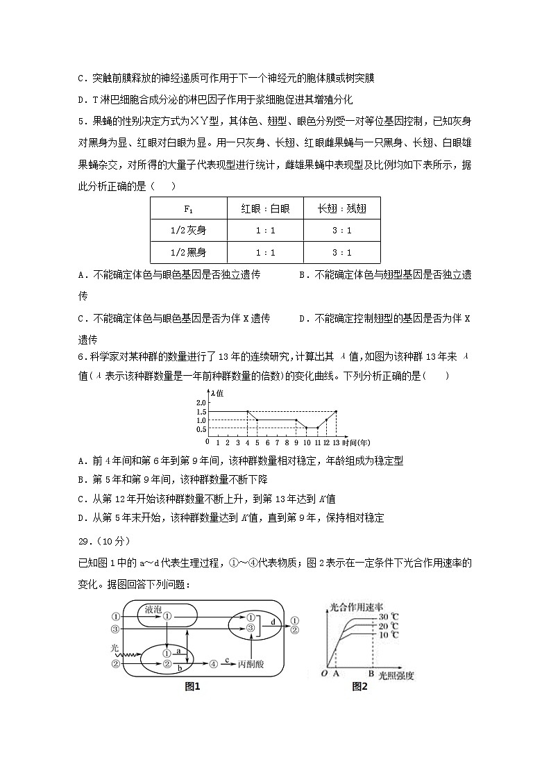 高中生物湖南省长沙市雅礼中学2019届高三生物下学期考前热身训练试题第2页