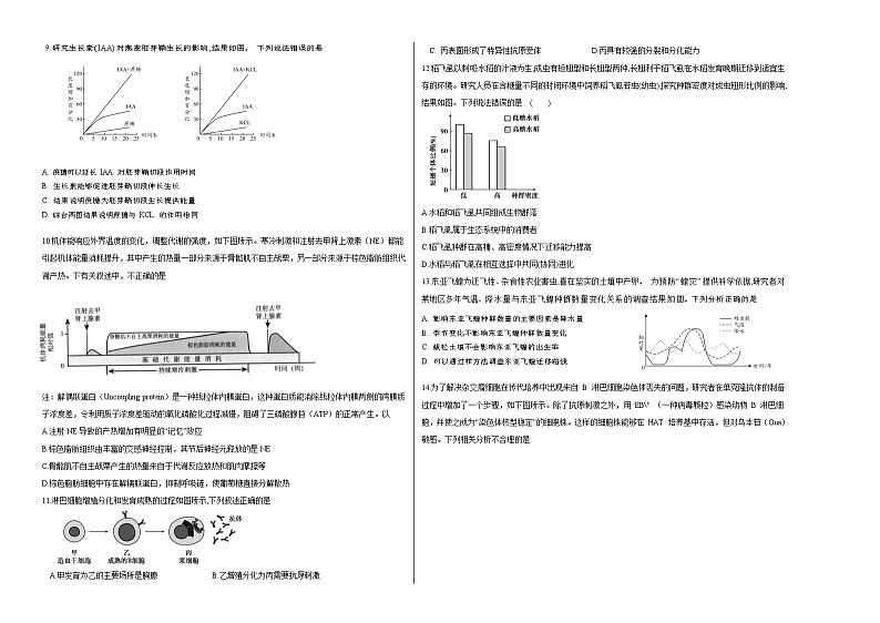 高中生物2020年高考押题预测卷01（北京卷）-生物（考试版）02