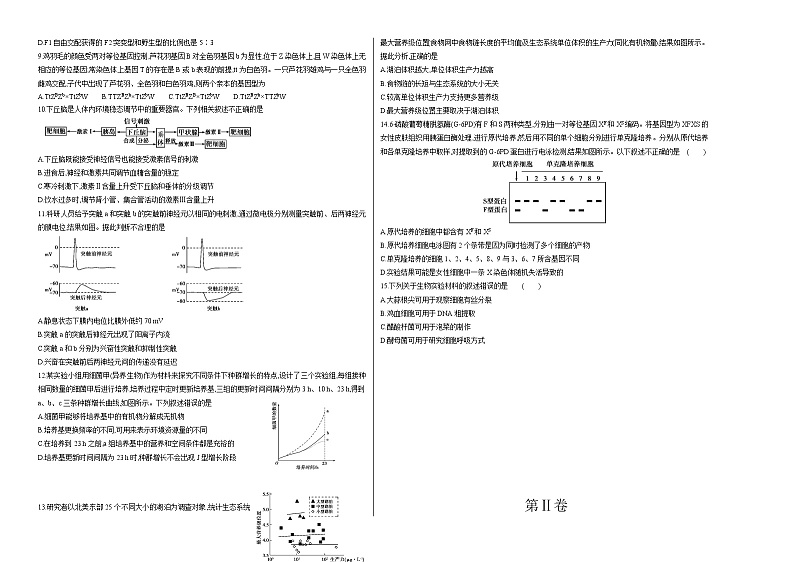 高中生物2020年高考押题预测卷03（北京卷）-生物（考试版）02