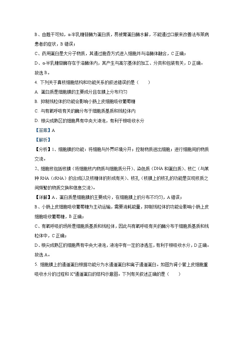 黑龙江省牡丹江市阳明区2022-2023学年高三生物上学期第四次阶段试题（Word版附解析）第3页