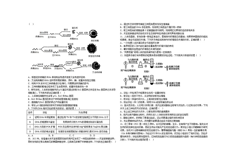 河南省鹤壁市高中2022-2023学年高三生物上学期第三次模拟试卷（Word版附解析）02