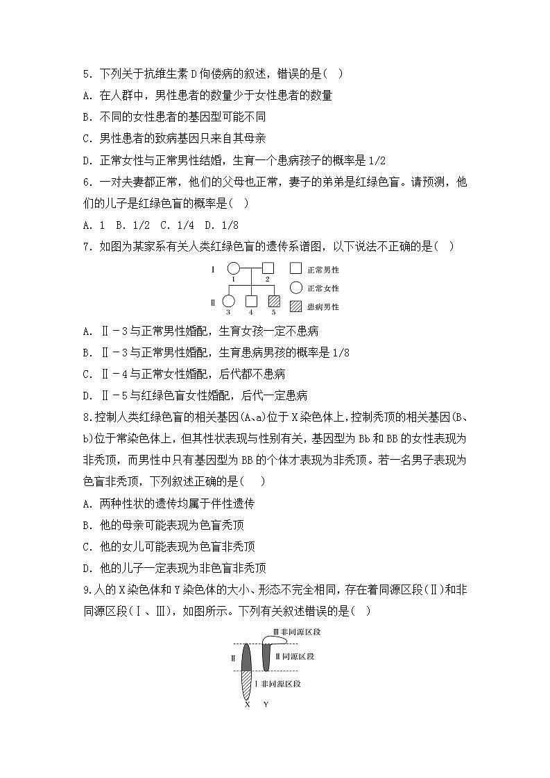 【核心素养】人教版高中生物必修二2.3《伴性遗传》课件PPT+教案+练习02
