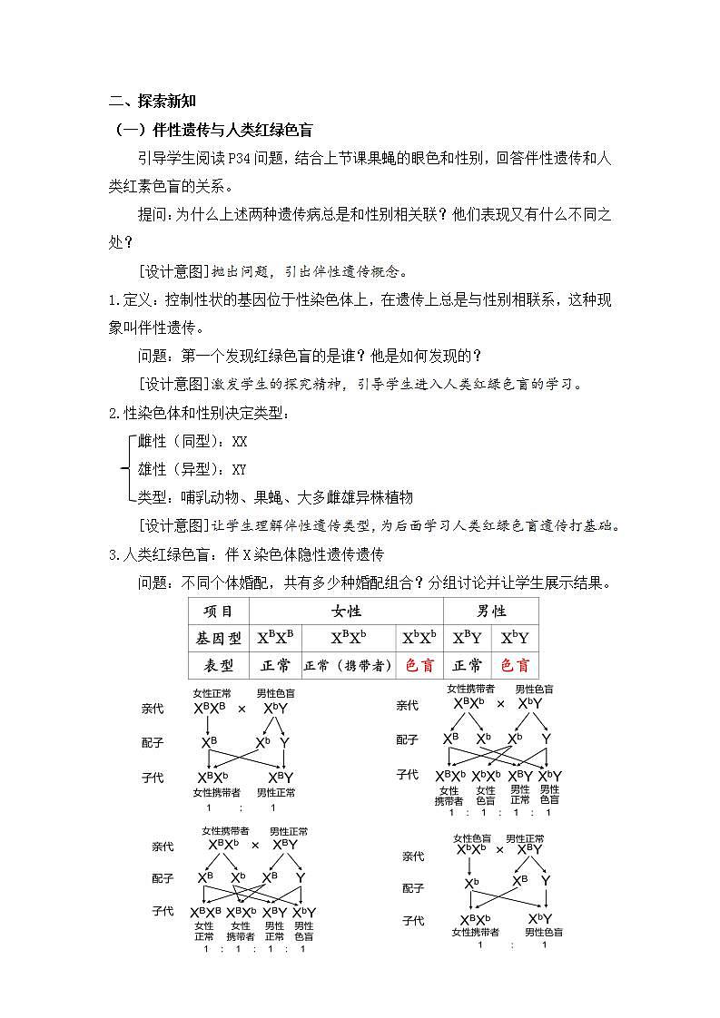 【核心素养】人教版高中生物必修二2.3《伴性遗传》课件PPT+教案+练习03