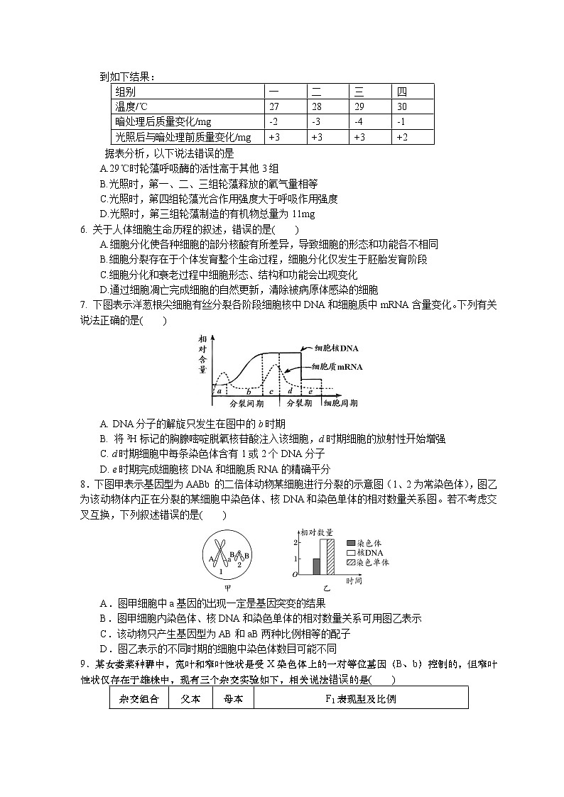 江苏省扬州中学2022-2023学年高三上学期10月月考试题 生物 Word版含答案第2页