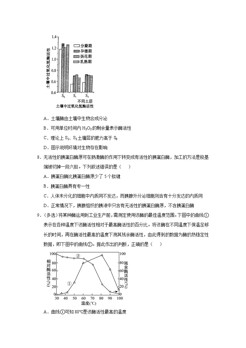 高中生物 （新高考）2021届小题必练4 酶与ATP 学生版第3页
