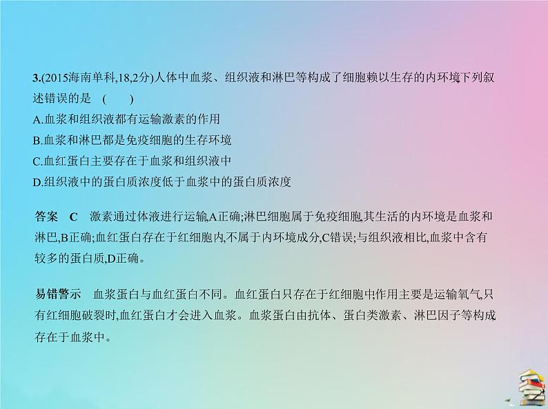 高中生物2020届高考生物一轮复习专题16人体内环境的稳态与调节课件第5页