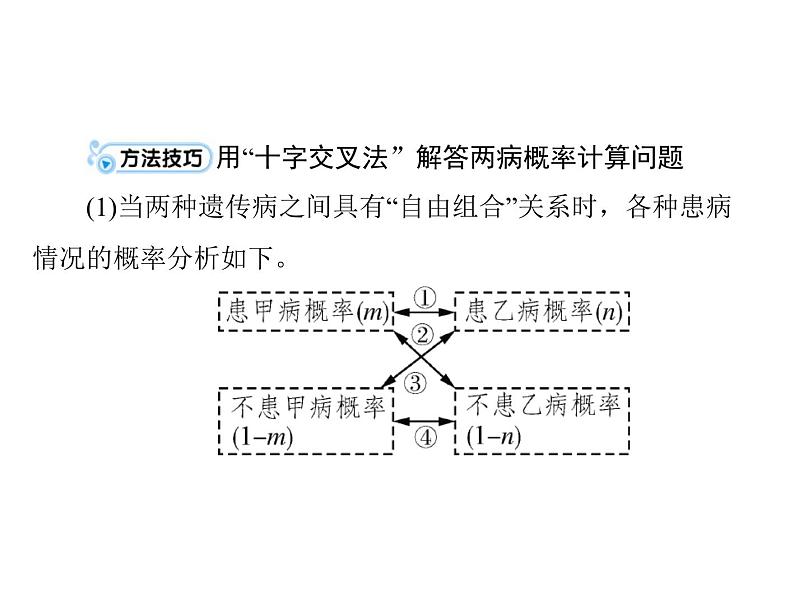 2022年《南方新课堂 高考总复习》生物 必修1 小专题四 基因的分离定律、自由组合定律的应用及计算方法突破课件07