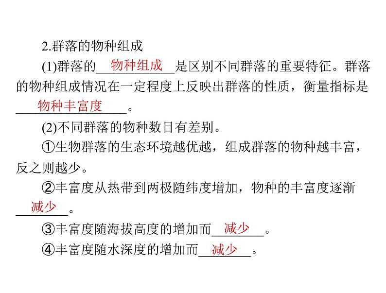 2022年《南方新课堂 高考总复习》生物 必修3 第4章 第3、4节 群落的结构和演替课件第3页