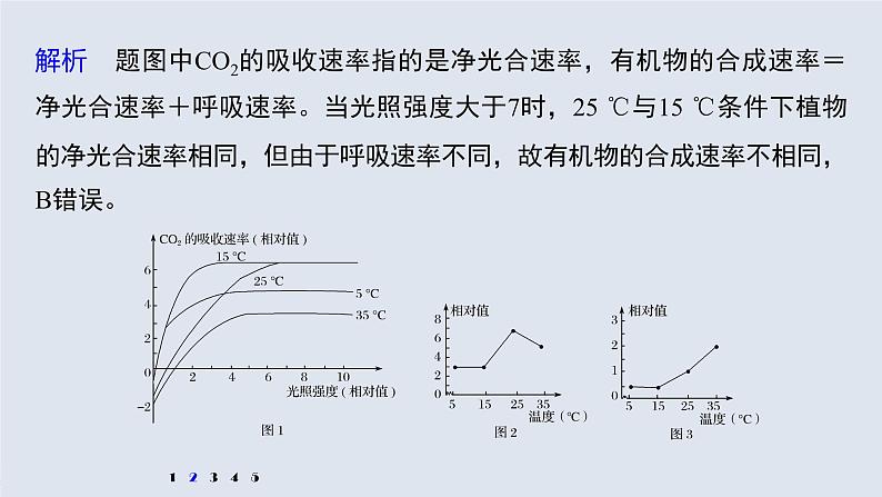 高中生物2022年高考生物一轮复习 第3单元 强化练6　光合作用和细胞呼吸的综合曲线课件PPT第5页