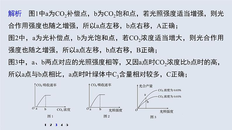 高中生物2022年高考生物一轮复习 第3单元 强化练6　光合作用和细胞呼吸的综合曲线课件PPT第7页